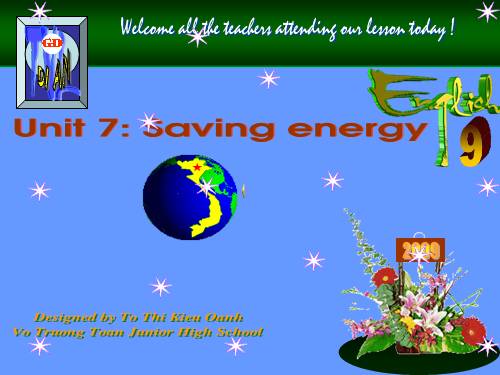 Unit 7. Saving energy