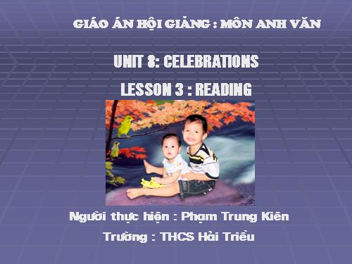 Unit 8. Celebrations