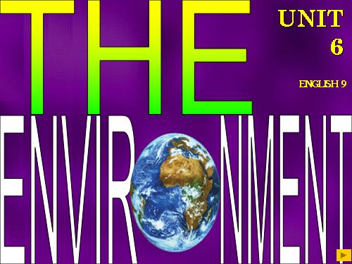 Unit 6. The environment