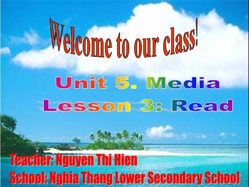 Unit 5. The media