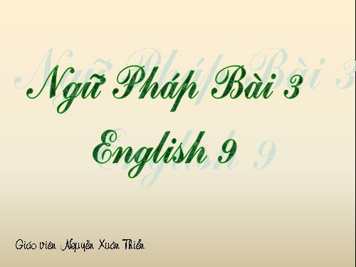 Ngữ Pháp bài 3