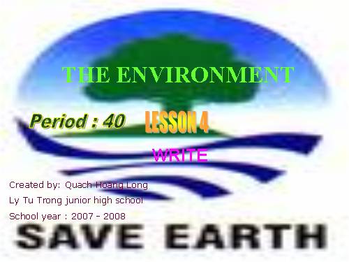 Unit 6. The environment