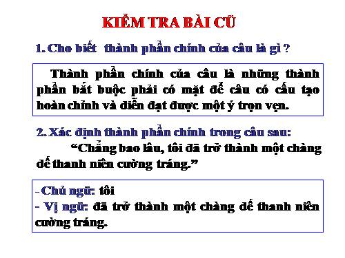 Bài 26. Câu trần thuật đơn