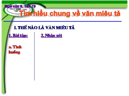 Bài 18. Tìm hiểu chung về văn miêu tả