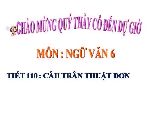 Bài 26. Câu trần thuật đơn