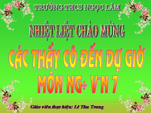 Bài 28. Câu trần thuật đơn không có từ là