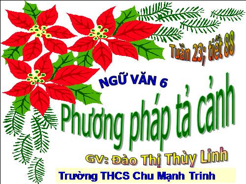 Bài 21. Phương pháp tả cảnh