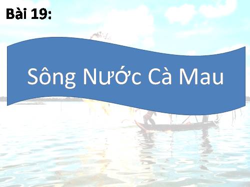 Bài 19. Sông nước Cà Mau