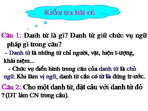 Bài 11. Cụm danh từ