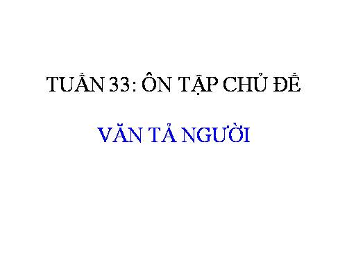 Bài 28. Ôn tập văn miêu tả