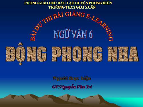 Bài 31. Động Phong Nha