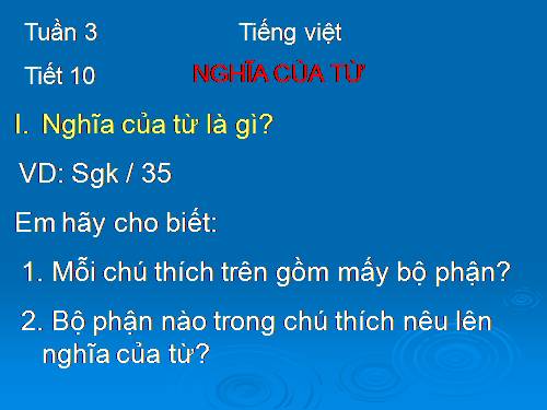 Bài 3. Nghĩa của từ