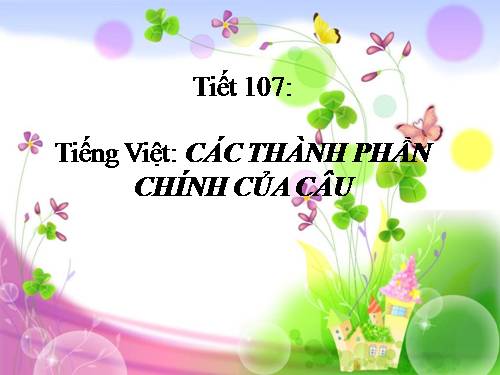 Bài 25. Các thành phần chính của câu