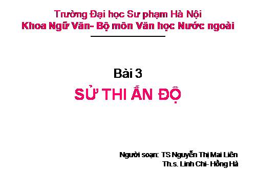 SỬ THI ẤN ĐỘ