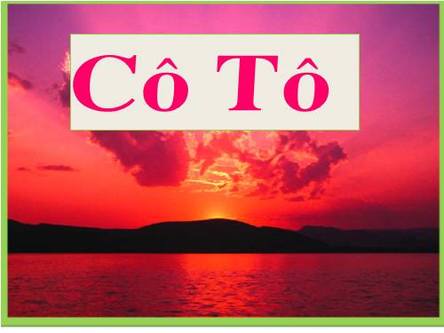 Bài 25. Cô Tô