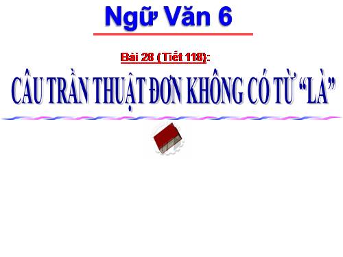 Bài 27. Câu trần thuật đơn có từ là