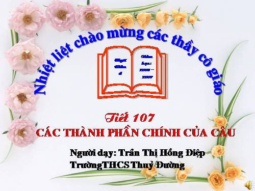 Bài 25. Các thành phần chính của câu