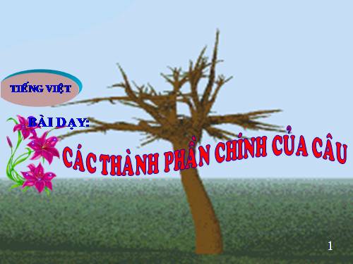 Bài 25. Các thành phần chính của câu