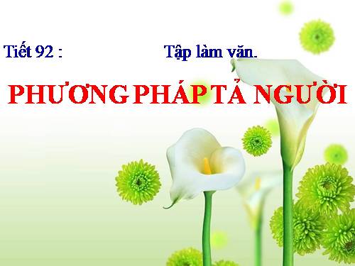 Bài 22. Phương pháp tả người