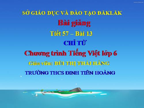 Bài 13. Chỉ từ