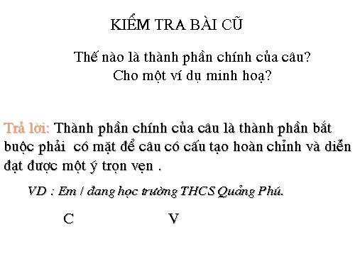 Bài 26. Câu trần thuật đơn