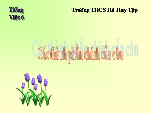 Bài 25. Các thành phần chính của câu