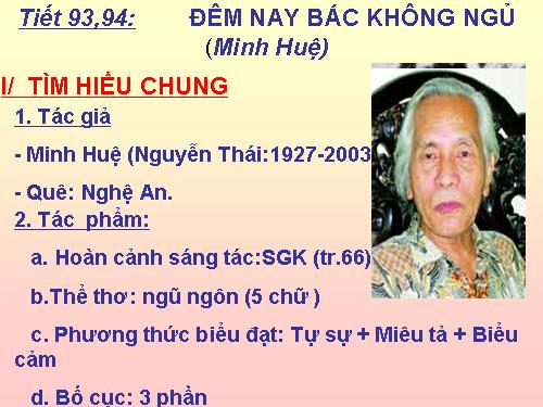 Bài 23. Đêm nay Bác không ngủ