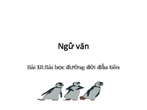 Bài 18. Bài học đường đời đầu tiên