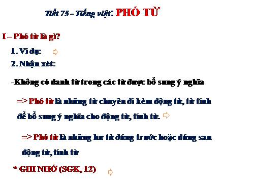 Bài 18. Phó từ