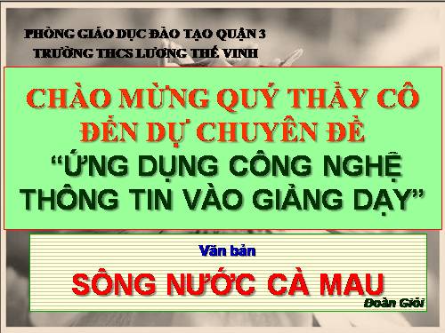 Bài 19. Sông nước Cà Mau