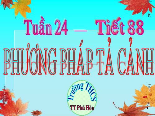 Bài 21. Phương pháp tả cảnh
