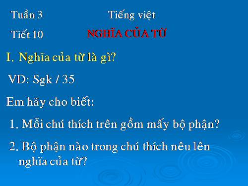 Bài 3. Nghĩa của từ