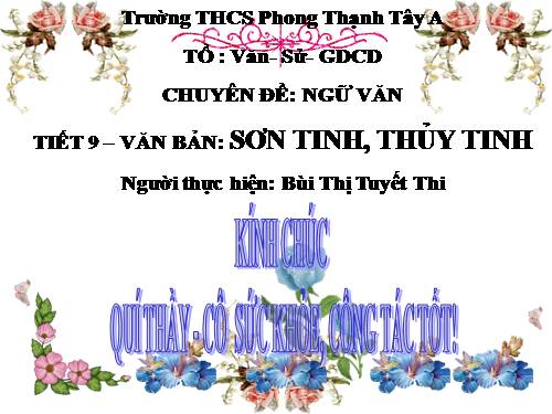 Bài 3. Sơn Tinh, Thuỷ Tinh
