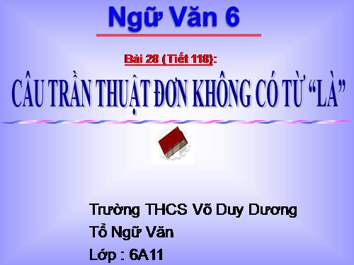 Bài 28. Câu trần thuật đơn không có từ là