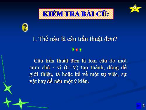 Bài 27. Câu trần thuật đơn có từ là