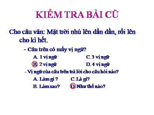 Bài 26. Câu trần thuật đơn