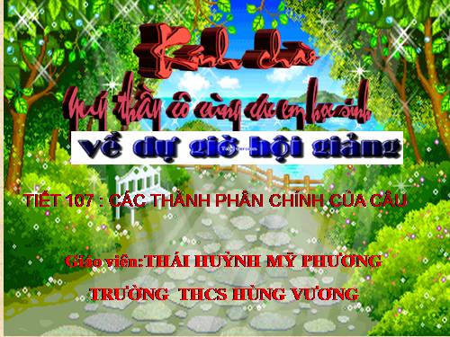 Bài 25. Các thành phần chính của câu