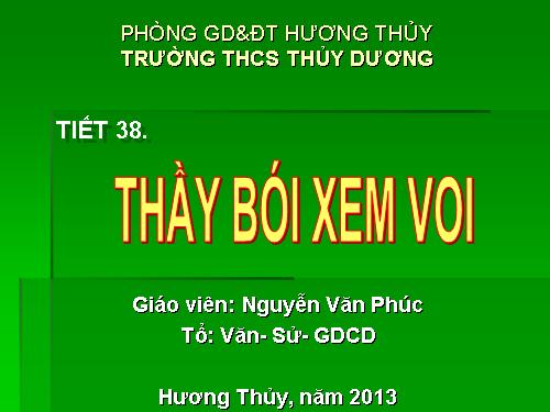 Bài 10. Thầy bói xem voi