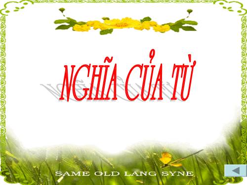 Bài 3. Nghĩa của từ