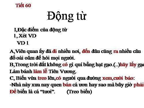 Bài 14. Động từ