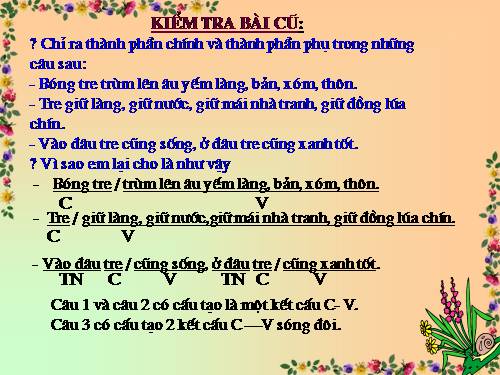 Bài 26. Câu trần thuật đơn