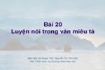 Bài 23. Luyện nói về văn miêu tả