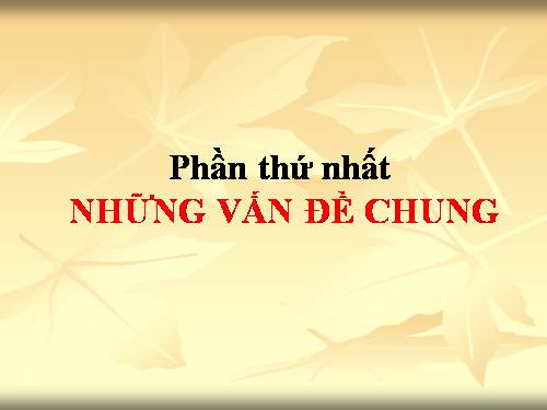 nhung van de chung