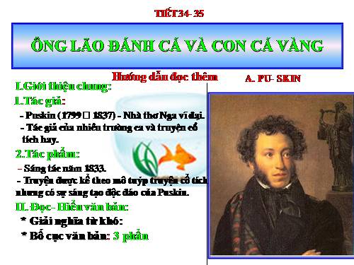 Bài 9. Ông lão đánh cá và con cá vàng