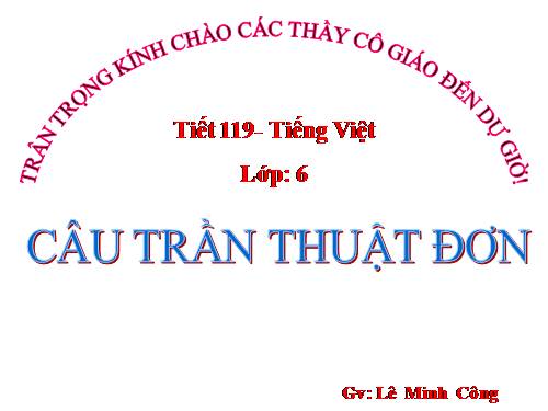 Bài 26. Câu trần thuật đơn