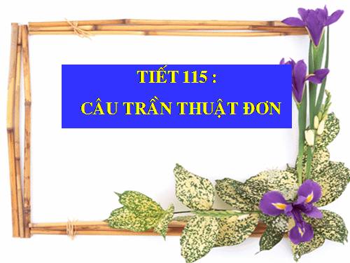 Bài 26. Câu trần thuật đơn