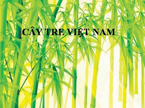 Bài 26. Cây tre Việt Nam