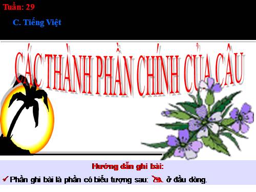 Bài 25. Các thành phần chính của câu