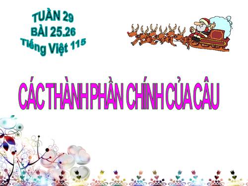 Bài 25. Các thành phần chính của câu