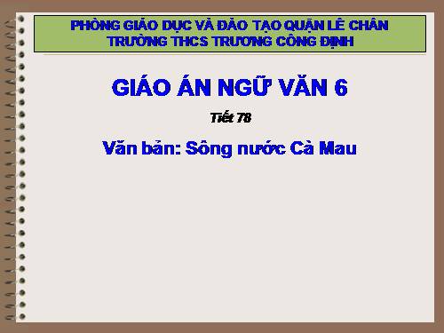 Bài 19. Sông nước Cà Mau